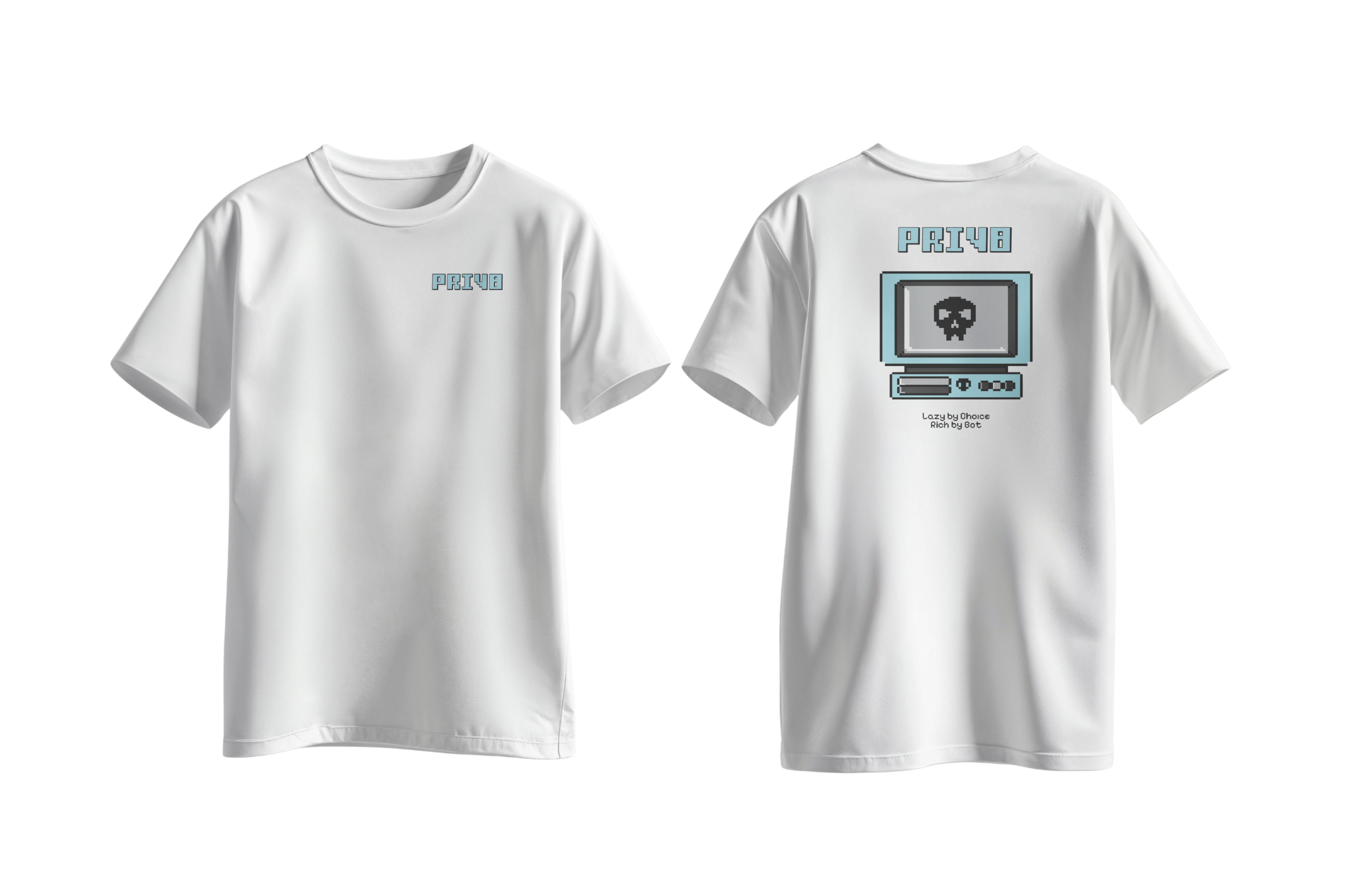 Mockup Kaos Putih Boterdrop